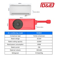 Nouveau style de climatiseur de stationnement split DC24V/12V avec compresseur rotatif R134A, capacité de refroidissement de 1000-3000W, garantie 1 an
