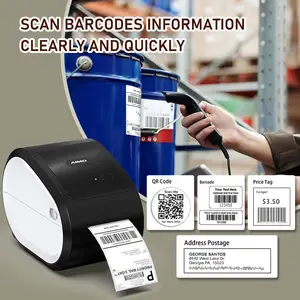 High Quality Aimo 650 Portable 4*6 Inch Shipping Label Printer 110mm High Speed Barcode Sticker Printer