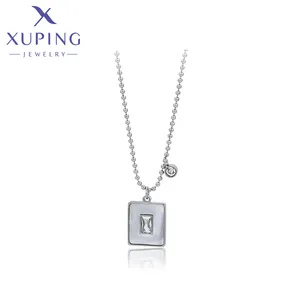 X23448100旭平饰品TTM时尚流行酷简约矩形品牌宝石不锈钢镀铂链手链