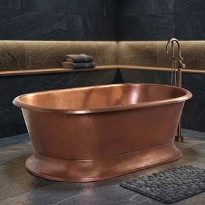 Freestanding Luxury Copper Oval Bathtub Soaking <b>Tub</b> for Bathroom Hotel Villa-Indian Home Crafts - Product Image 1