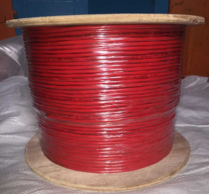 Câble d'alarme incendie blindé 4 conducteurs rouges 18 AWG à âme massive, gaine LSZH, conforme ROHS, bobine de 305 m pour systèmes d'alimentation industriels CC/CA - Product Image 5