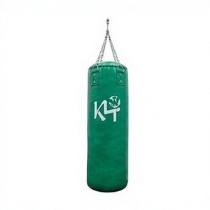 Sac de frappe robuste en cuir PU vert K4 pour la boxe et le kickboxing, à remplir de sable, pour l'entraînement en salle de sport pour adultes - Product Image 1