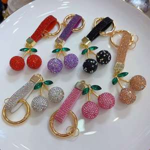 Lussuoso portachiavi con diamanti pieni di diamanti intarsiati con messaggio di benedizione borsa di moda ciondolo portachiavi per auto vendita diretta in fabbrica - Product Image 3