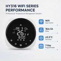Termostato inteligente WiFi y controlador de temperatura para calefacción, 5 + 2/6 + 1/7 días programables, funciona con Alexa y Google Home