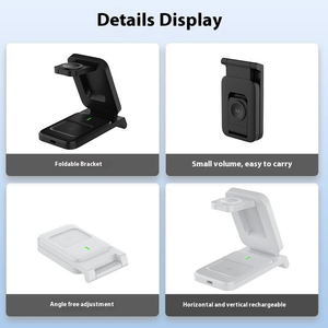 Nouveau support magnétique pliable multifonctionnel, chargeur sans fil en gros, compatible avec iPhone, chargeur sans fil 3-en-1 - Product Image 2