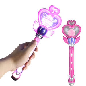 هدايا الأطفال بالجملة تضيء عصا القلب أدى متوهجة عصا الأميرة الدوار تضيء السحر خرافية القلب عصا الدوار - Product Image 1