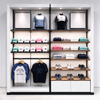 Porte-vêtements sur pied double face en métal noir avec panneau blanc, barre de suspension, certifié CE ETL, vente en gros pour boutiques