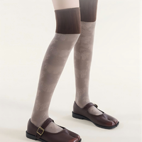Chaussettes hautes pour femmes, motif papillon, chaussettes transparentes, respirantes, à porter au quotidien, chaussettes décontractées, multicolores, tendance, élégantes