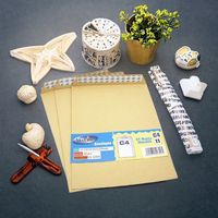 Enveloppe personnalisée à lettres de Manille Enveloppe de poche dorée A3 A4 Papier kraft Enveloppe fantaisie à documents de Manille