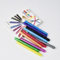 Marqueurs à paillettes en plastique à pointe feutre pour enfants, pour dessin manuel, pointe épaisse et souple, non-décolorant, ensemble nacré
