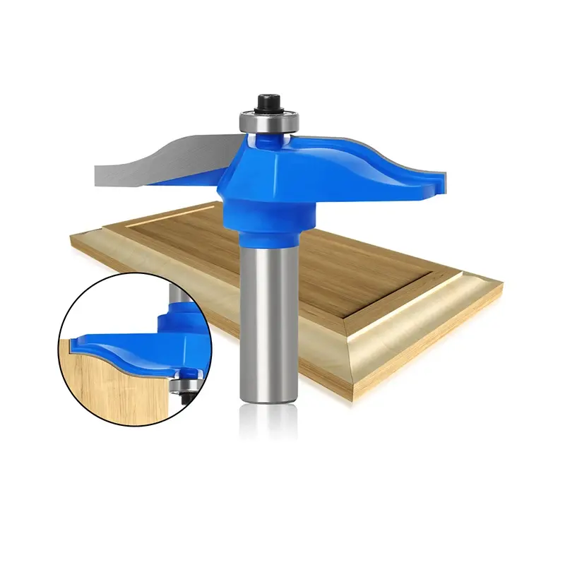 12 Shank1/2" Shank Round Over Rail & Stile with Cove Panel Raiser 1Bit Router Bit Set Tenon Cutter for Woodworking Tools