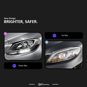 ไฟหน้า LED คุณภาพสูงสำหรับรถยนต์ Mercedes W205 ปี 2018-2021 ไฟหน้าสำหรับ C-class - Product Image 1