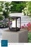 Lampe de poteau LED étanche IP65 10W blanc chaud pour aménagement paysager, base E27, pour jardin, Ra90, AC85-265V, garantie 3 ans, DSLUX D160*H230mm