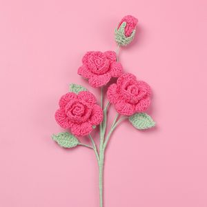 Rosa de Barbie hecha a mano con ganchillo, flor fresca preservada, flor artificial, regalo para novia, decoración - Product Image 6