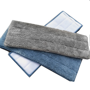 Coral Fleece <b>Flat</b> <b>Mop</b> Replacement Cloth Extra Large Microfiber Rectangular For Home Cleaning - Product Image 2