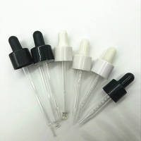 13/415 18/415 20/415 Bouchon compte-gouttes blanc lisse en plastique blanc avec pipette en caoutchouc pour flacon en verre de 30 ml