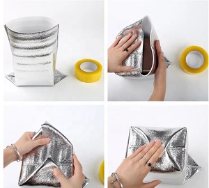 Large Waterproof Thermal Box Liners Sliver Foil Foam Insulation <strong>Cool</strong> <strong>Bags</strong> <strong>for</strong> Fresh Food Delivery - Product Image 6
