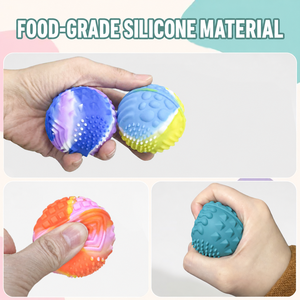 Textured Silicone Sensory Stress <b>Balls</b> in Assorted Colors Soft <b>Squeeze</b> Fidget Toys for Tactile Play and Relaxation - Product Image 4