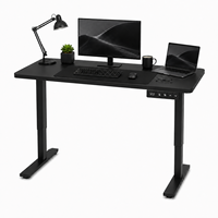 Bureau debout électrique moderne extensible en métal, réglable en hauteur avec contrôleur de mémoire, table de bureau ergonomique noire – Offre Spéciale
