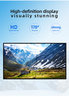 Pantalla Publicitaria Portátil 4K de 32/55/65 Pulgadas, con Soporte de Piso, Delgada, Monitor Android, Señalización Digital para Centros Comerciales, Hoteles y Eventos