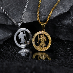 Olivia, collar con colgante <span class=keywords><strong>de</strong></span> cara <span class=keywords><strong>de</strong></span> Sol <span class=keywords><strong>de</strong></span> <span class=keywords><strong>acero</strong></span> inoxidable, cadena <span class=keywords><strong>de</strong></span> cuerda <span class=keywords><strong>de</strong></span> caballero, collar con colgante chapado <span class=keywords><strong>en</strong></span> oro <span class=keywords><strong>de</strong></span> 18K para hombres y mujeres - Product Image 4