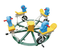 Carrousel de parc d'attractions en plastique à prix d'usine, cheval à bascule, chaise pivotante pour enfants, utilisation extérieure, couleur personnalisée
