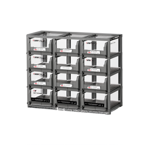 Estantería Fami sin Contenedores Serie Ed 12 Espacios Tamaño 4 Gris Oscuro Ral7000 Almacenamiento de Herramientas - Product Image 3