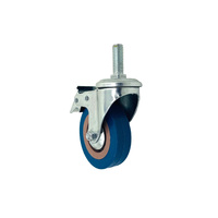 Chariot d'infirmière pour lit d'hôpital au design moderne, roulettes silencieuses de 3 pouces en TPR/Nylon de qualité médicale avec frein et roulement de qualité médicale