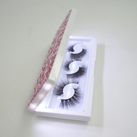 Boîtes d'emballage de cils auto-adhésives vides avec lumières LED, boîte à cils avec miroir, boîtes à cils LED personnalisées
