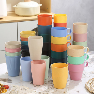 Gobelet à lait en plastique avec poignée, couleur unie, pour le thé, le brossage des dents, les fêtes, l'extérieur, unisexe - Product Image 2