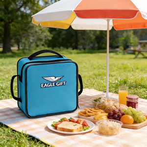 Custom Logo 600D Oxford Lunch Cooler Bag Insulated for Office Travel Picnic Thermal Bag Soft <b>Tote</b> Cooler Box With Shoulder Strap - Product Image 2