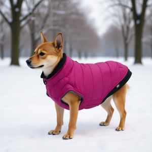 Manteau pour chien Arlay, taille S, 40 cm, couleur cerise, vêtements pour animaux de compagnie - Product Image 3
