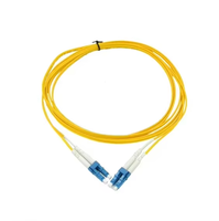 Kabel Patch serat Corning inti ganda 1G LC ke LC PC atau APC Duplex OS2 2.0mm PVC