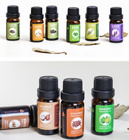 Set Minyak Esensial Label Pribadi 10 ml 100% Alami untuk Diffuser Aromaterapi Minyak Peppermint Lavender Produsen Minyak Esensial