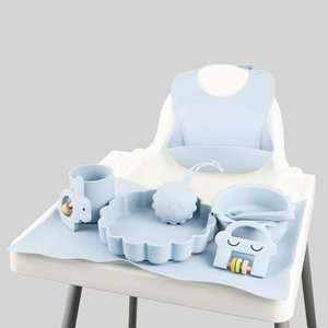 Set di scodelle in Silicone per <span class=keywords><strong>bambini</strong></span> stoviglie in Silicone manico per <span class=keywords><strong>bambini</strong></span> cucchiaio Set di ventose Non Silp BPA stoviglie per <span class=keywords><strong>bambini</strong></span> gratuite - Product Image 4
