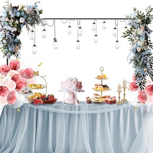 Suporte de Arco de Mesa Ajustável em Metal com Tubo Fino para Kit de Arco de Balões para Aniversário e Casamento - Product Image 1