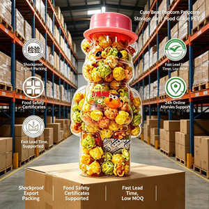 Popcorn géant en forme d'ours mignon 280g, céréales croustillantes pour les enfants, cadeaux de fête, cadeaux de carnaval, friandises pour les soirées cinéma - Product Image 6