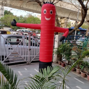 Atractivo Bailarín Inflable Personalizado con Logotipo, Modelo de Aire con Cara Sonriente, Decoración Publicitaria Comercial para Promoción en la Calle - Product Image 1