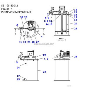 Pompa Ingrassatrice per Camion da Miniera, Ricambio Codice 561-95-83011 561-95-83012 per Komatsu HD785-7 - Product Image 5