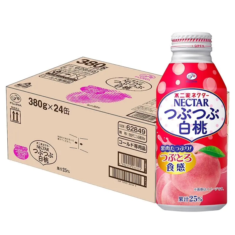 日本不二家NECTAR不二家380mlホワイトピーチジュースはエキゾチックな飲み物を飲みます
