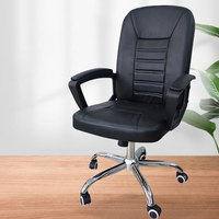 Chaise de luxe moderne pivotante en cuir véritable noir chaise de luxe chaise de bureau ergonomique chaise pivotante classe 3 ascenseur à gaz