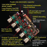 WUZERVON PRO2 Carte son avant 2.1 canaux avec subwoofer, version améliorée avec décodage Qualcomm BT, amplificateur opérationnel TI NE5532