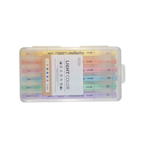 Fluorescent Ink Marker Custom Square Highlighter Pen Oblique Dual-Sided Writing 6 Colors for School College Office <b>Journal</b> - Product Image 2