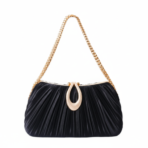 กระเป๋าถือทรงเกี๊ยวสุดฮิต ดีไซน์ใหม่ ประดับเพชรทรงสี่เหลี่ยมขนาดใหญ่และเล็ก เหมาะสำหรับงานปาร์ตี้ - Product Image 1