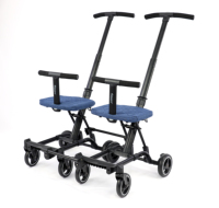 Poussette bébé convertible Abon BS1688, cadre en alliage d'aluminium, 6 fonctions en 1, pliable, compacte, légère, taille cabine