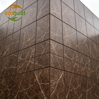 Panneau composite en aluminium (ACP) Alucobond 4 mm à texture marbre personnalisé en gros pour revêtement mural extérieur de bâtiment