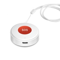 WAYHANG WH-001 Metall-Knopf WLAN SOS Halskette Tuya Smart Life APP Kompatibel Typ-C USB Wiederaufladbar 400mAh Akku Alarm