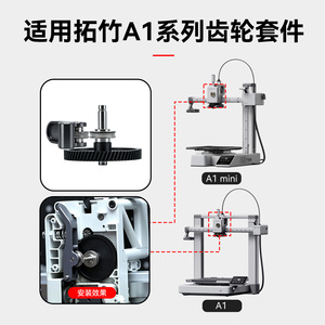 KINGROON Extruder Gear Kit For Tuozhu <b>A1</b> A1mini Hardened Steel 3D <b>Printer</b> Accessories - Product Image 1