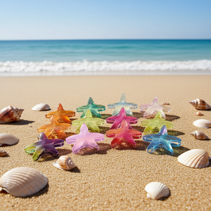 Fermaglio per capelli a forma di stella marina bicolore da 9 cm - Product Image 3