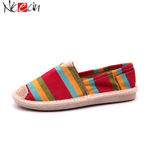 Alpargata de verano para mujer, sandalias con suela de yute arcoíris, zapatos de plataforma de tela - Product Image 3